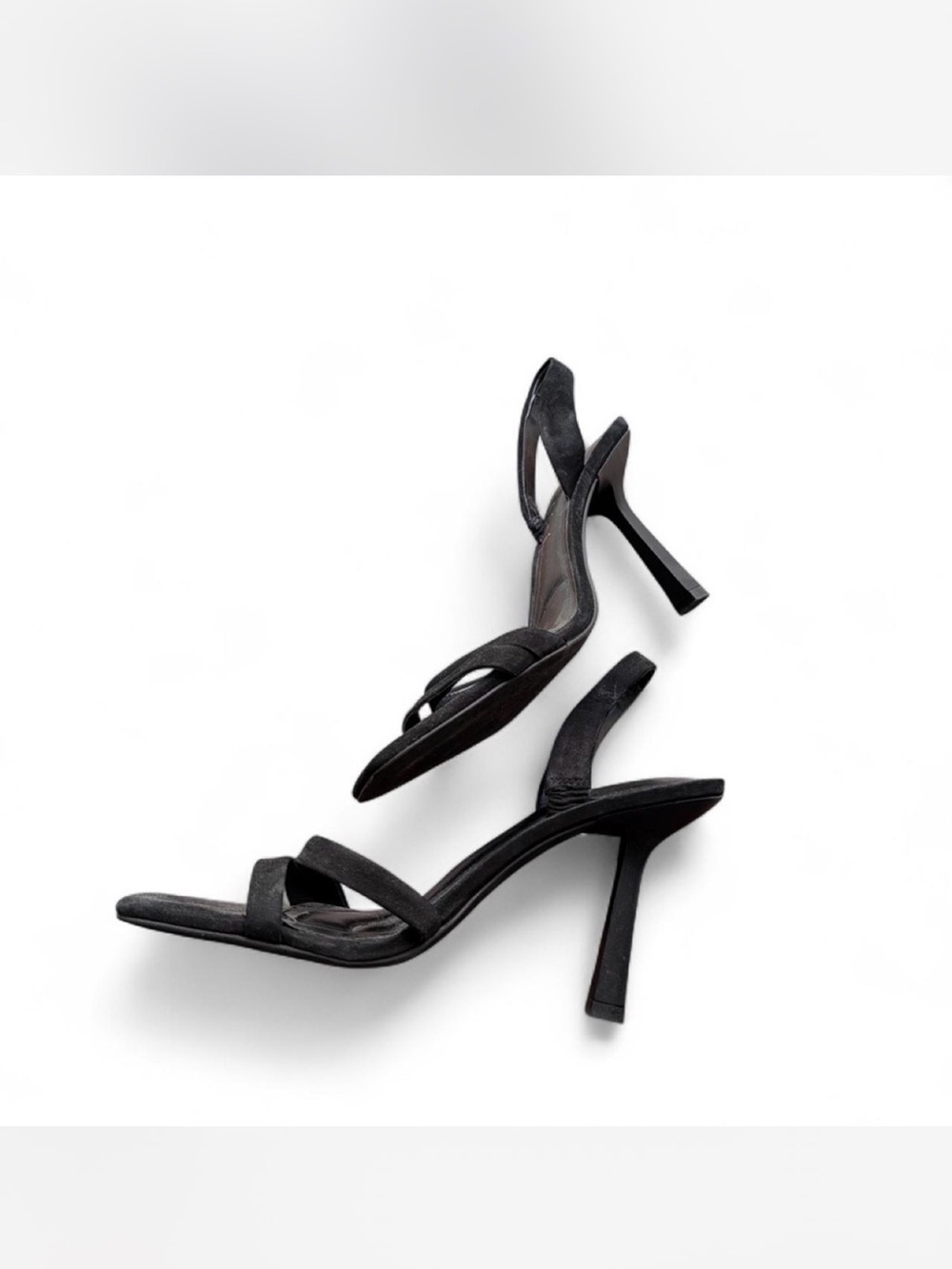 Gianni Bini Black Square-Toe Slingback Heels - Picture 2 of 2